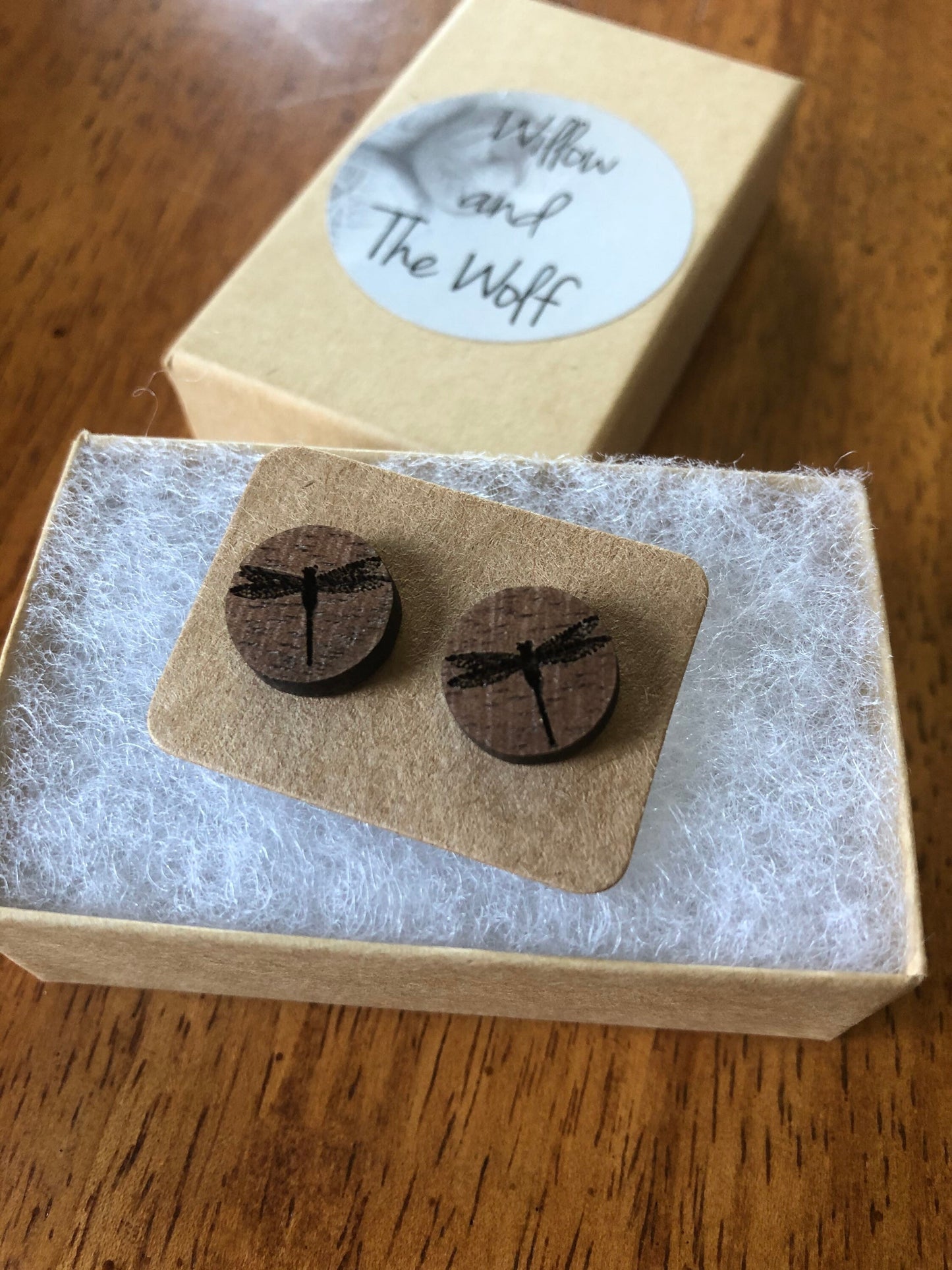 Dragonfly Engraved Wood Studs. Mother’s Day Gift. Gift for Mom. Dragonflies. Gift for Her. Post Earrings.