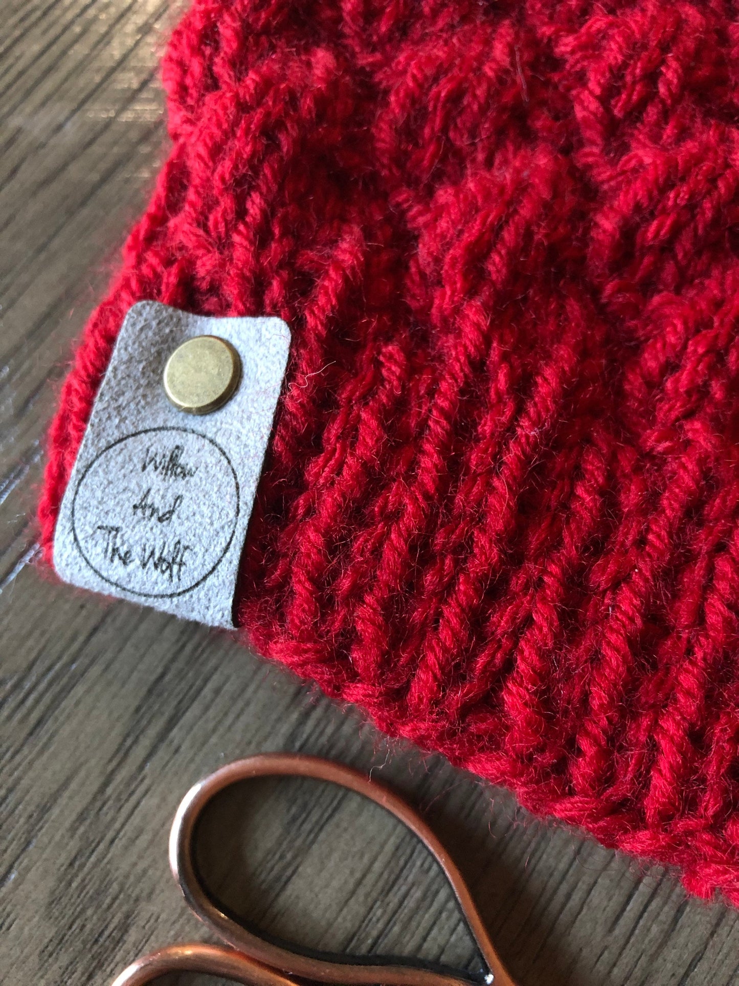 Knit Christmas Hat. Knitted Santa Hat. Modern Knit Women's Toque.