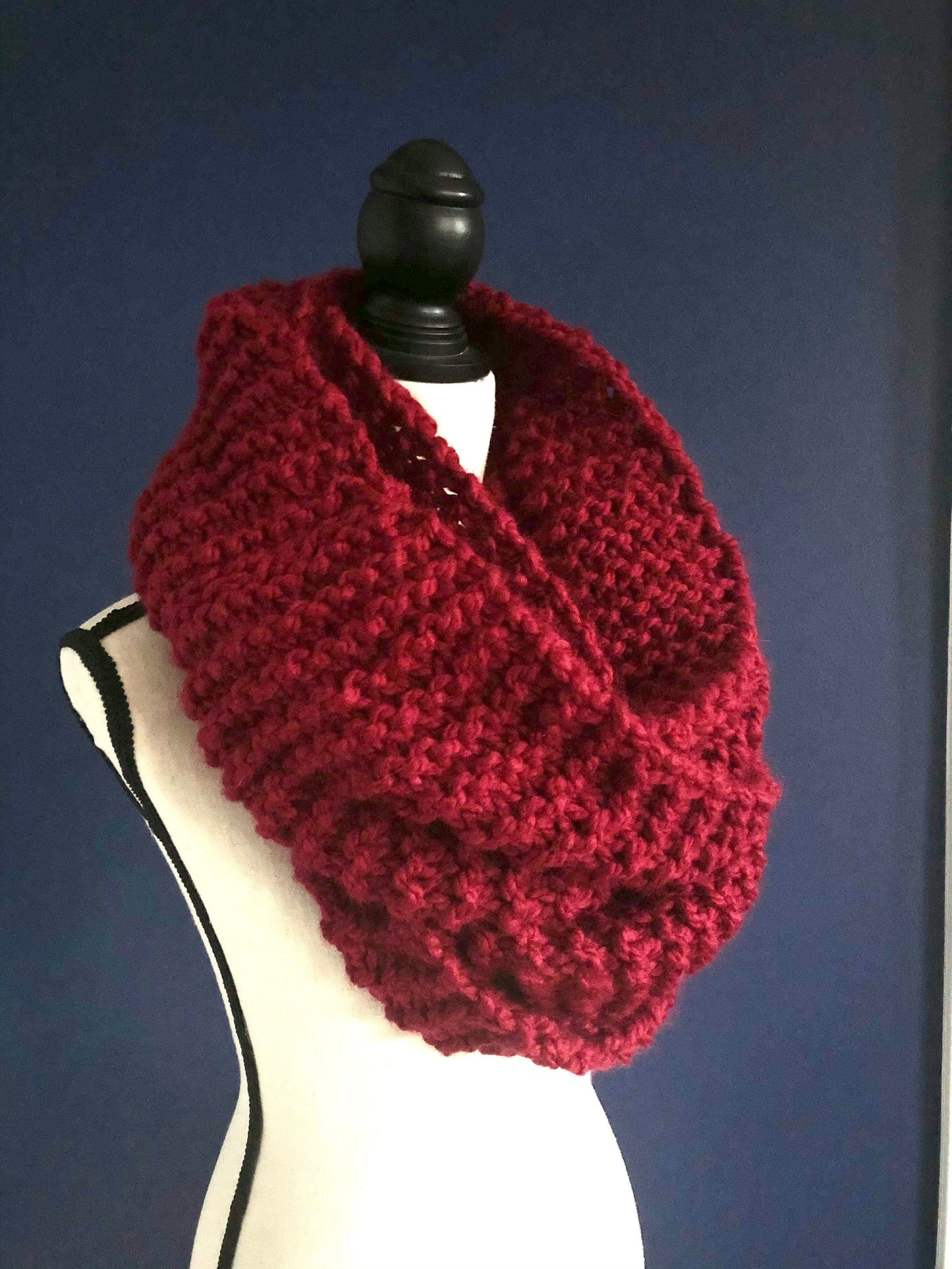 Cherry Red Knit Scarf. Red Oversized Infinity Scarf. Cranberry Chunky Knit Scarf. Red Wedding. Women's Accessories. Winter Accessories.