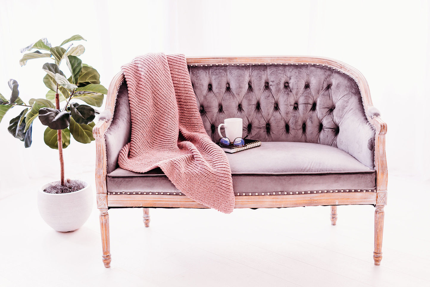 Downtown Knit Throw Blanket. Dusty Pink Knit Blanket. Couch Throw. Gift for Her.