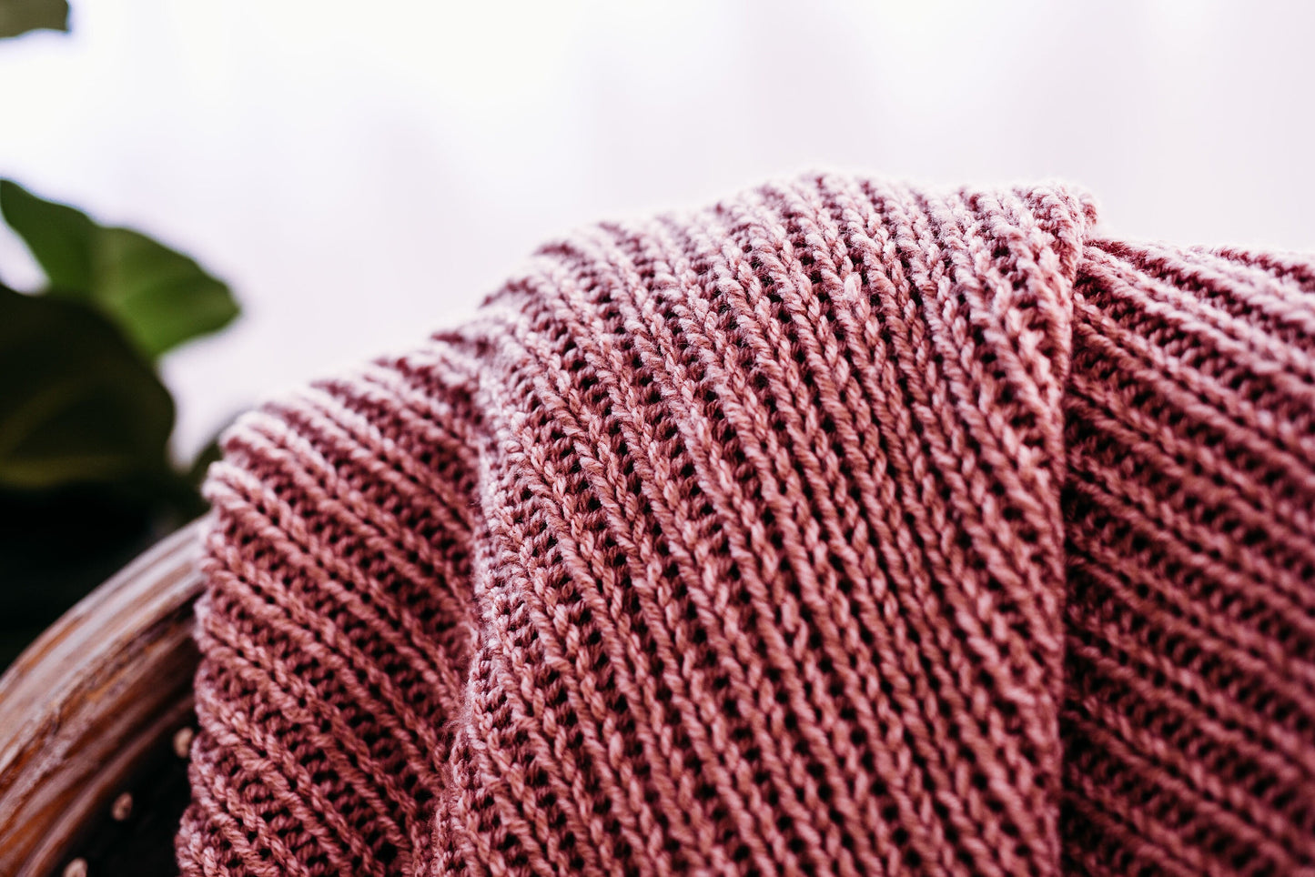 Downtown Knit Throw Blanket. Dusty Pink Knit Blanket. Couch Throw. Gift for Her.