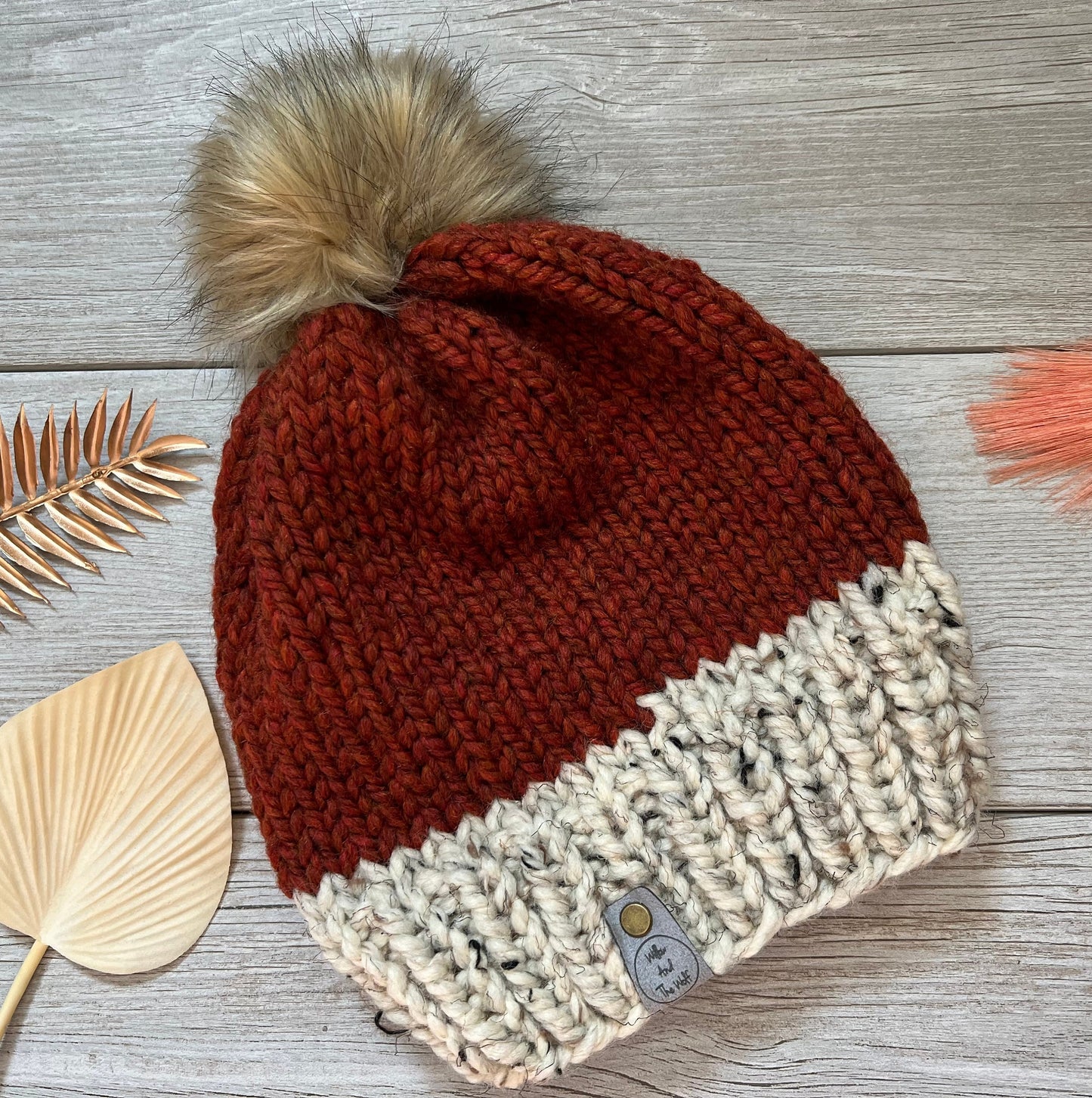 Pumpkin Spice Beanie. PSL. Women’s Knit Hat. Knitted Beanie.