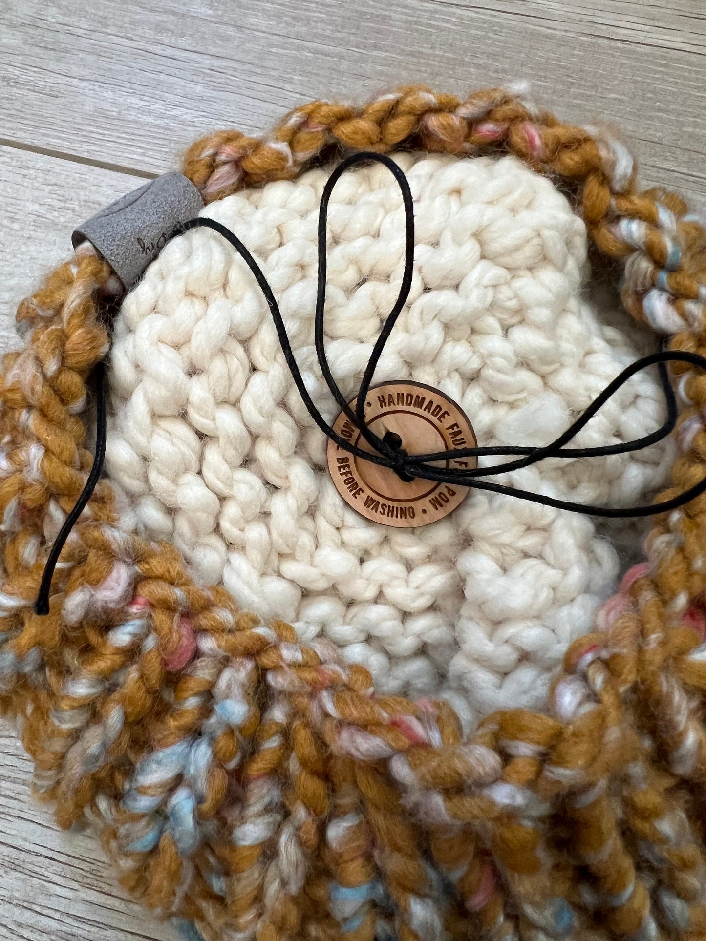 Mustard and Cream Knit Hat. Chunky Knit Beanie. Fall Hat. Women’s Knit Toque.