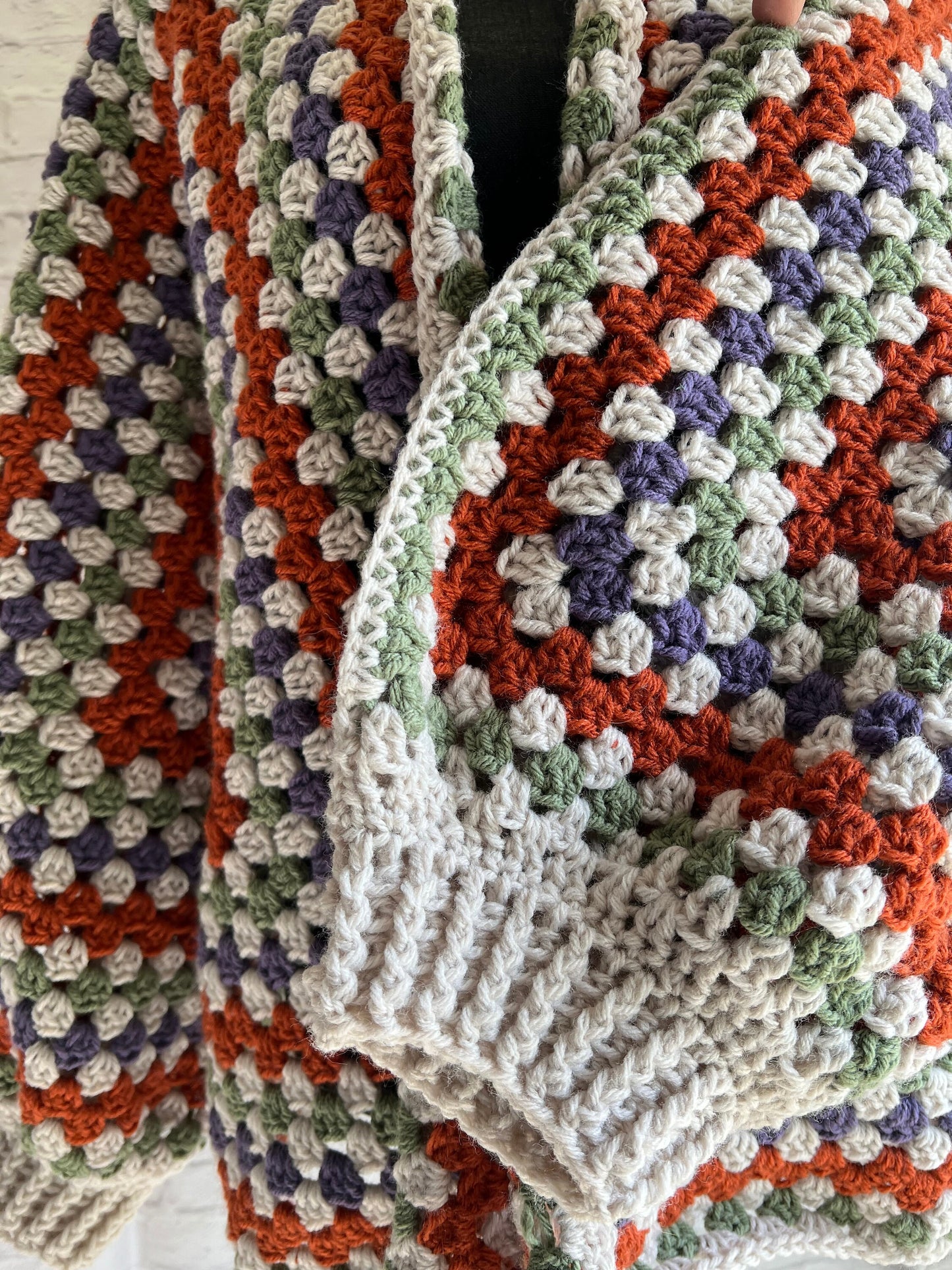 Fall Hexi Cardigan. Granny Square Sweater. Multicolor Fall Sweater.