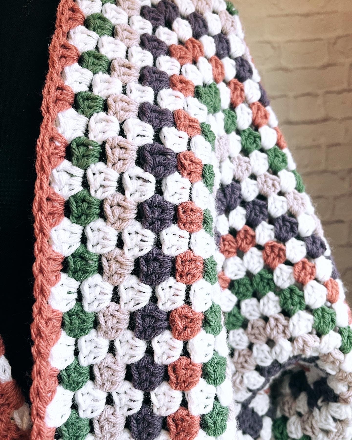 Sugarplum Hexi Cardigan. Granny Square Sweater. Multicolor Holiday Sweater. Gingerbread House. Candyland
