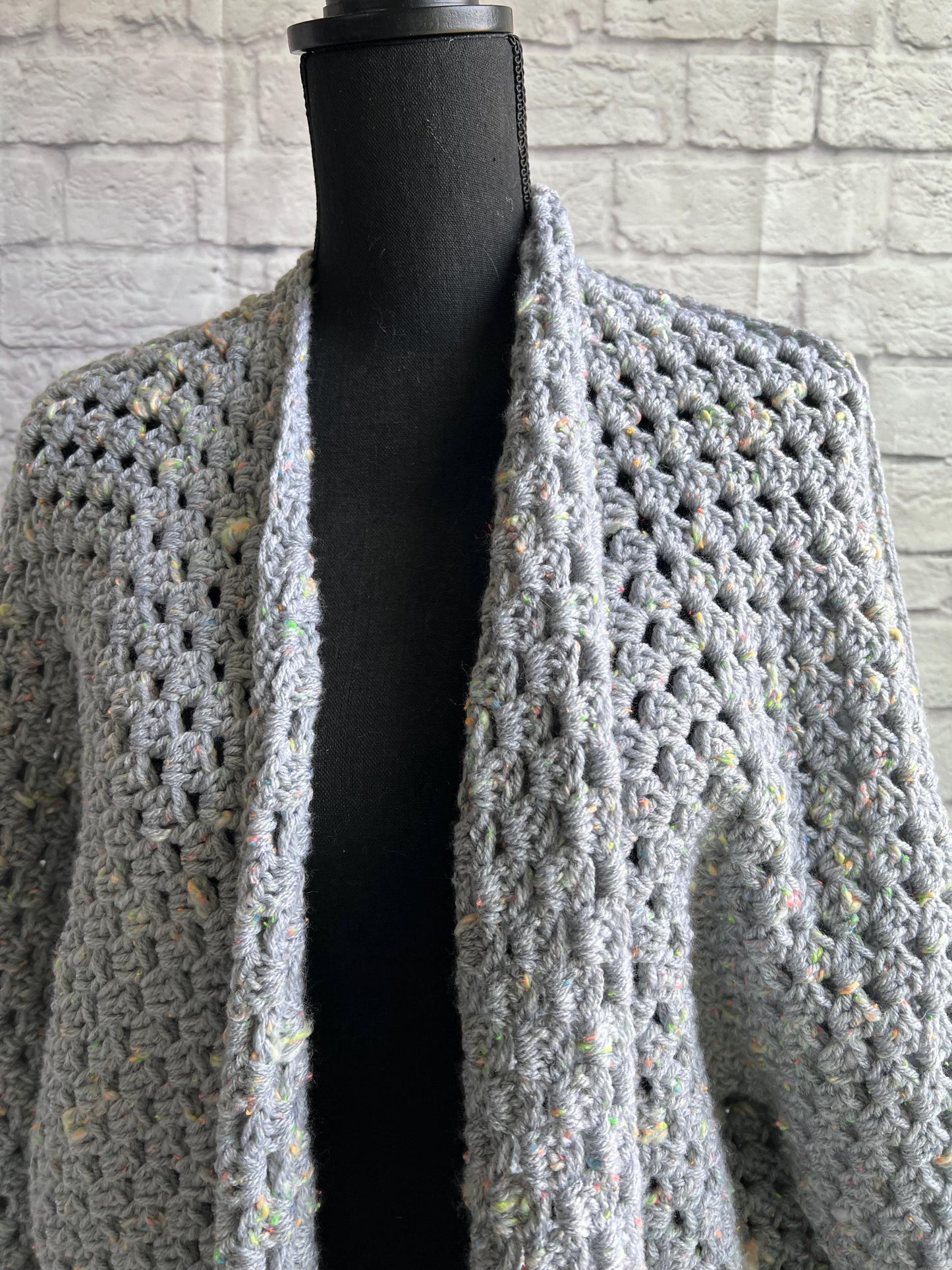 Grey Confetti Cardigan
