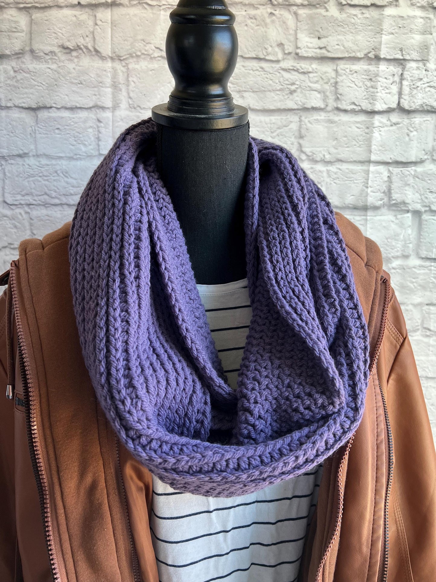 Women's Classic Scarf. The Kathryn Scarf. Knit Scarf. Women’s Ribbed Infinity Scarf. Thick Women's Infinity Scarf.