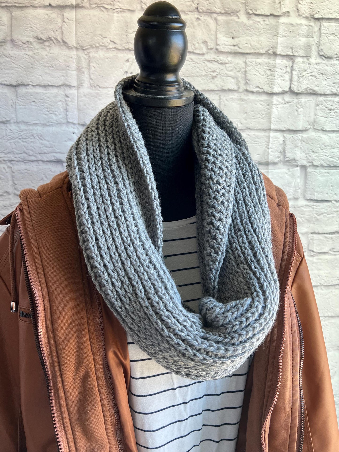Women's Classic Scarf. The Kathryn Scarf. Knit Scarf. Women’s Ribbed Infinity Scarf. Thick Women's Infinity Scarf.