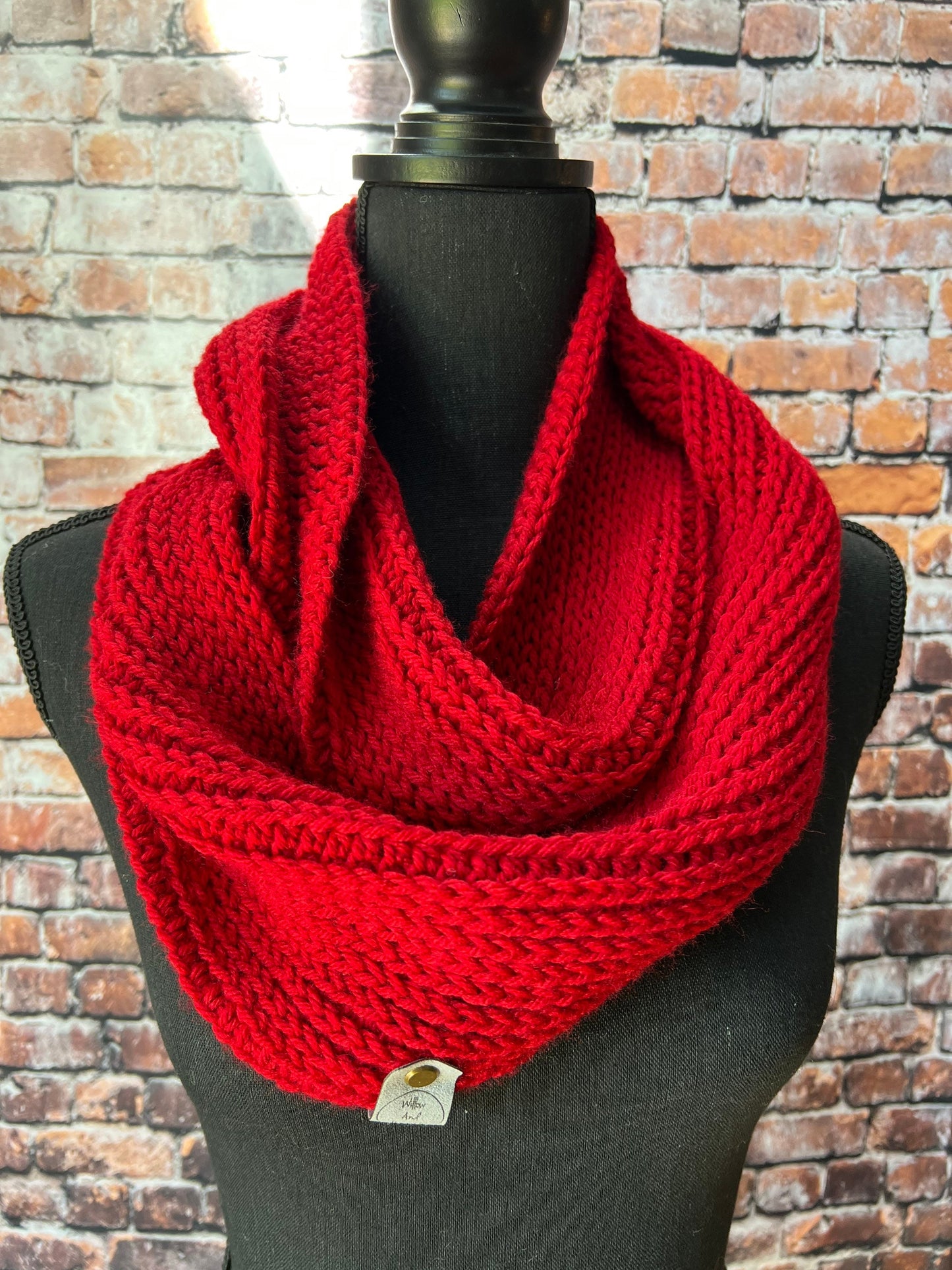 The Kathryn Scarf. Knit Scarf. Women’s Ribbed Infinity Scarf. Thick Women's Infinity Scarf. Multiple colors available.