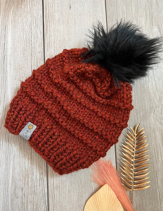 Pumpkin Ridge Beanie. Women’s Knit Hat. Knitted Beanie.