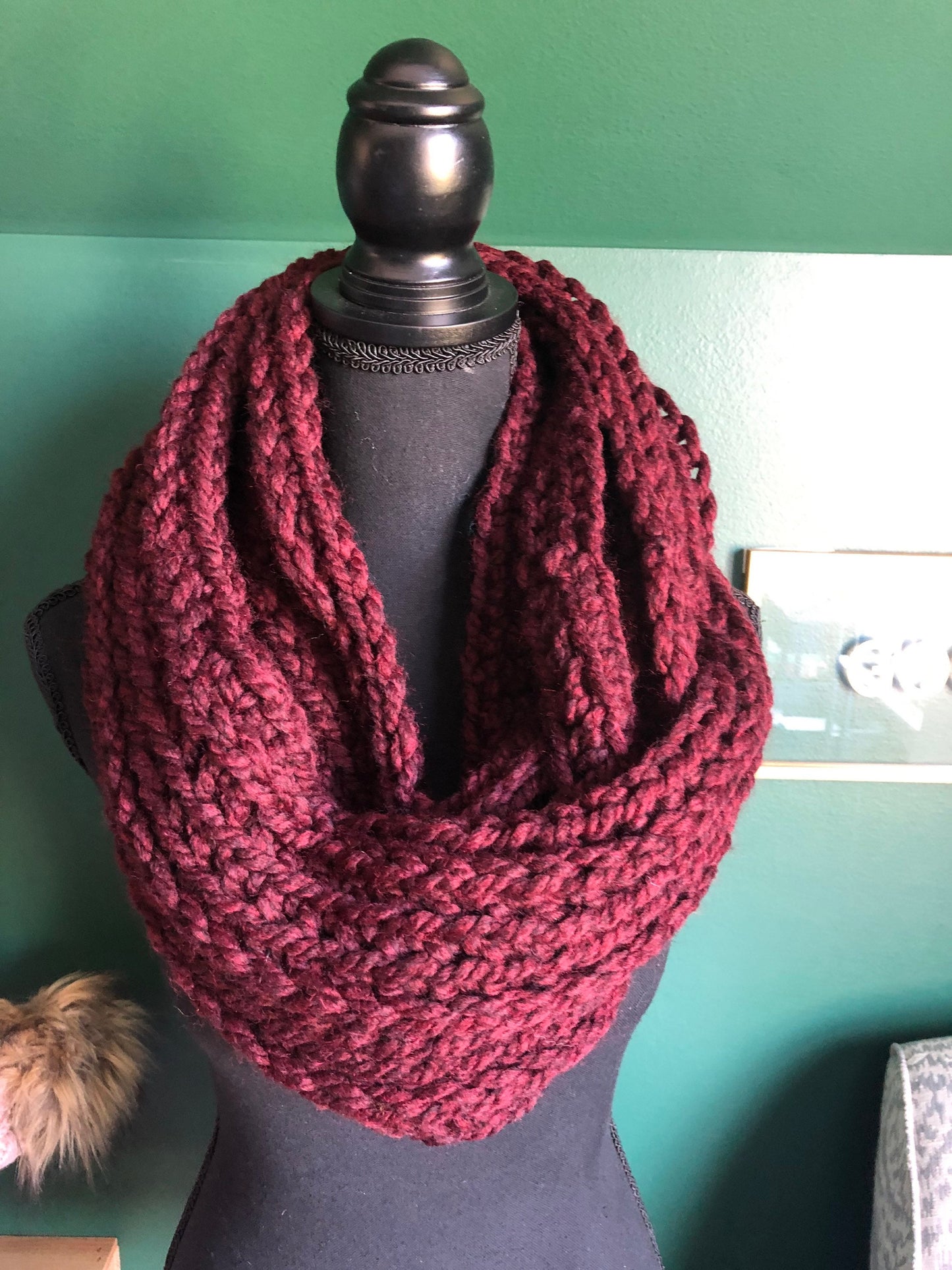 Knit Scarf. The Ridge Scarf. Oversized Chunky Cowl. Women’s Infinity Scarf. Multiple Colors Available.