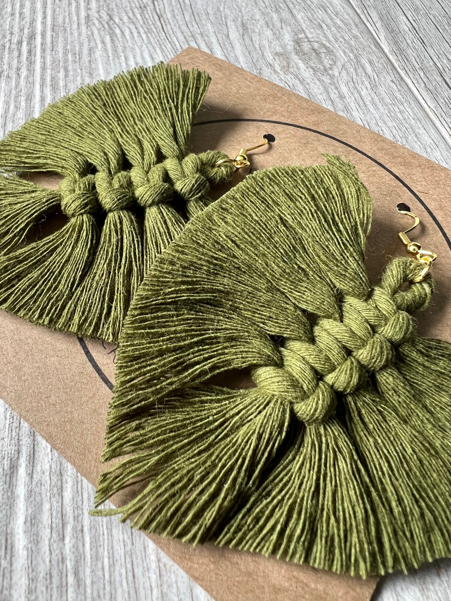 Sage Green Macrame Feather Earrings. Festival Earrings. Boho Macrame Feathers.