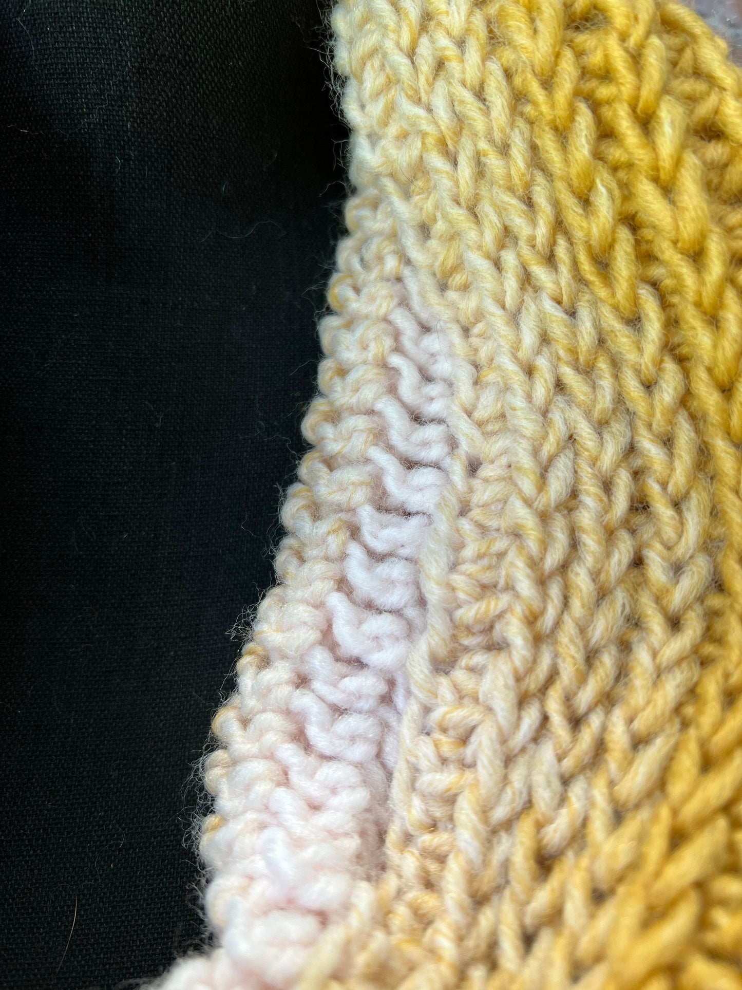 Mustard and Ice Pink Abigail Cowl. Pale Pink and gold Scarf. Women’s Winter Scarf.