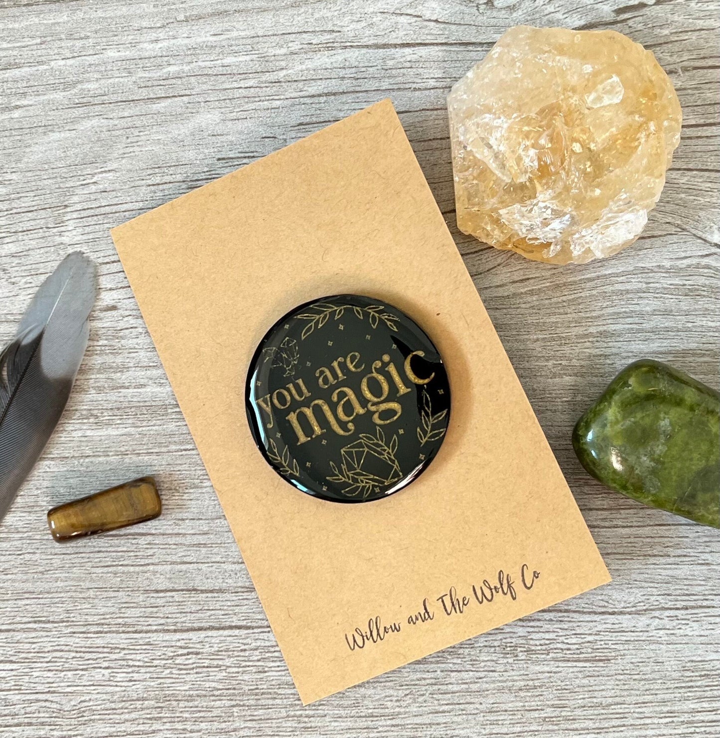 You Are Magic Pin. Backpack Decoration. Witchy Pin. Magic Lapel Pin. Self Love.