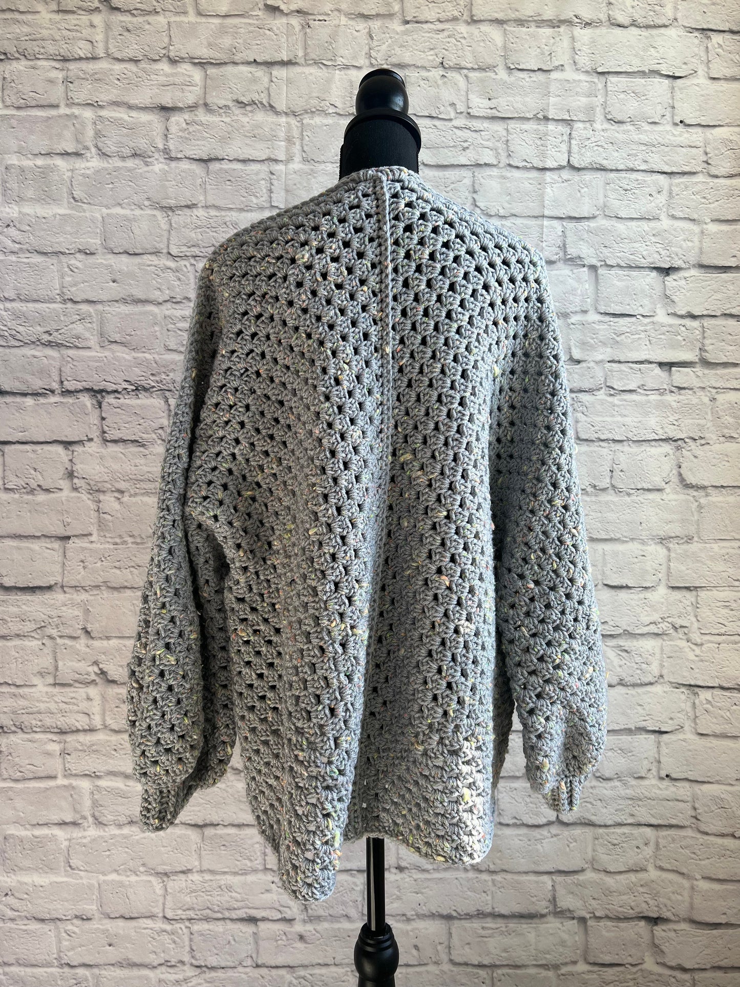 Grey Confetti Cardigan