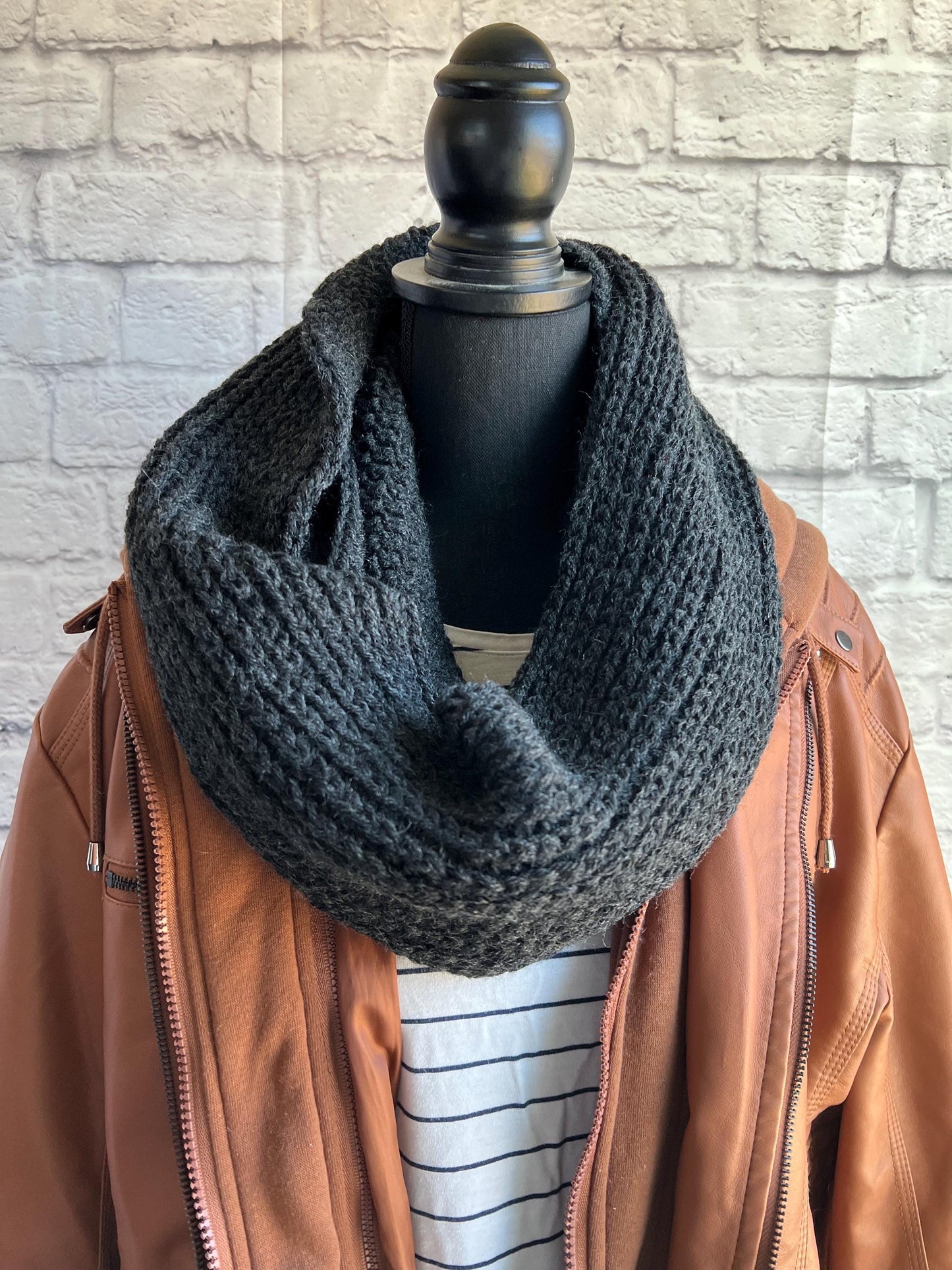 Women's Classic Scarf. The Kathryn Scarf. Knit Scarf. Women’s Ribbed Infinity Scarf. Thick Women's Infinity Scarf.