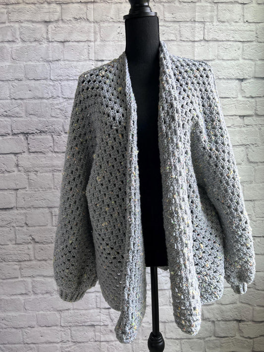 Grey Confetti Cardigan