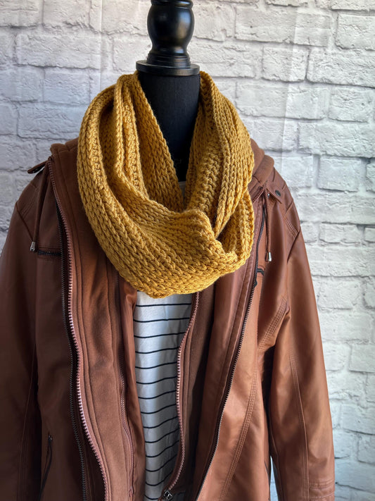 Women's Classic Scarf. The Kathryn Scarf. Knit Scarf. Women’s Ribbed Infinity Scarf. Thick Women's Infinity Scarf.