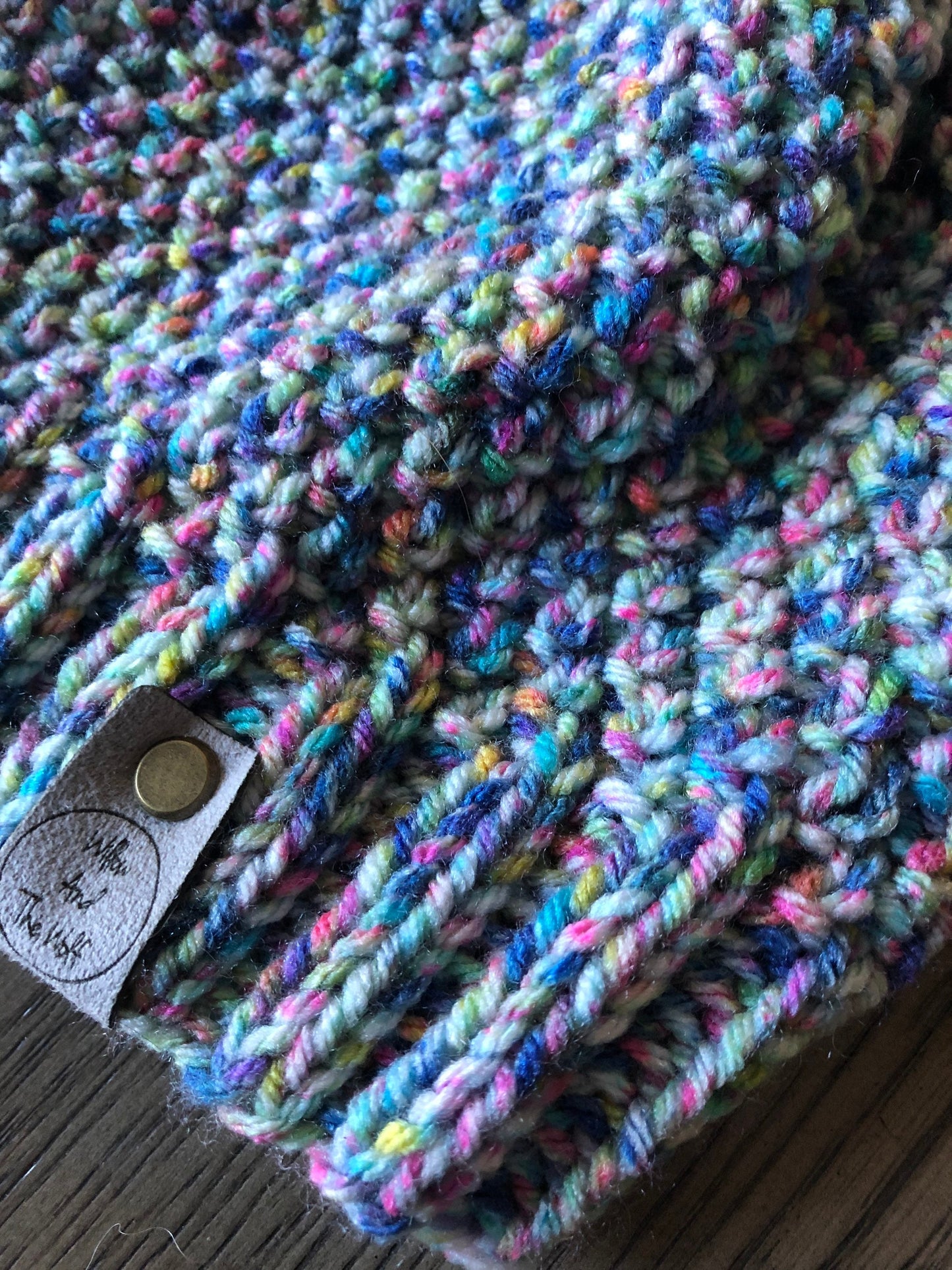 Knit Tie Dye Hat. Women’s Knit Beanie. Irish Moss Hat. Knitted Toque.