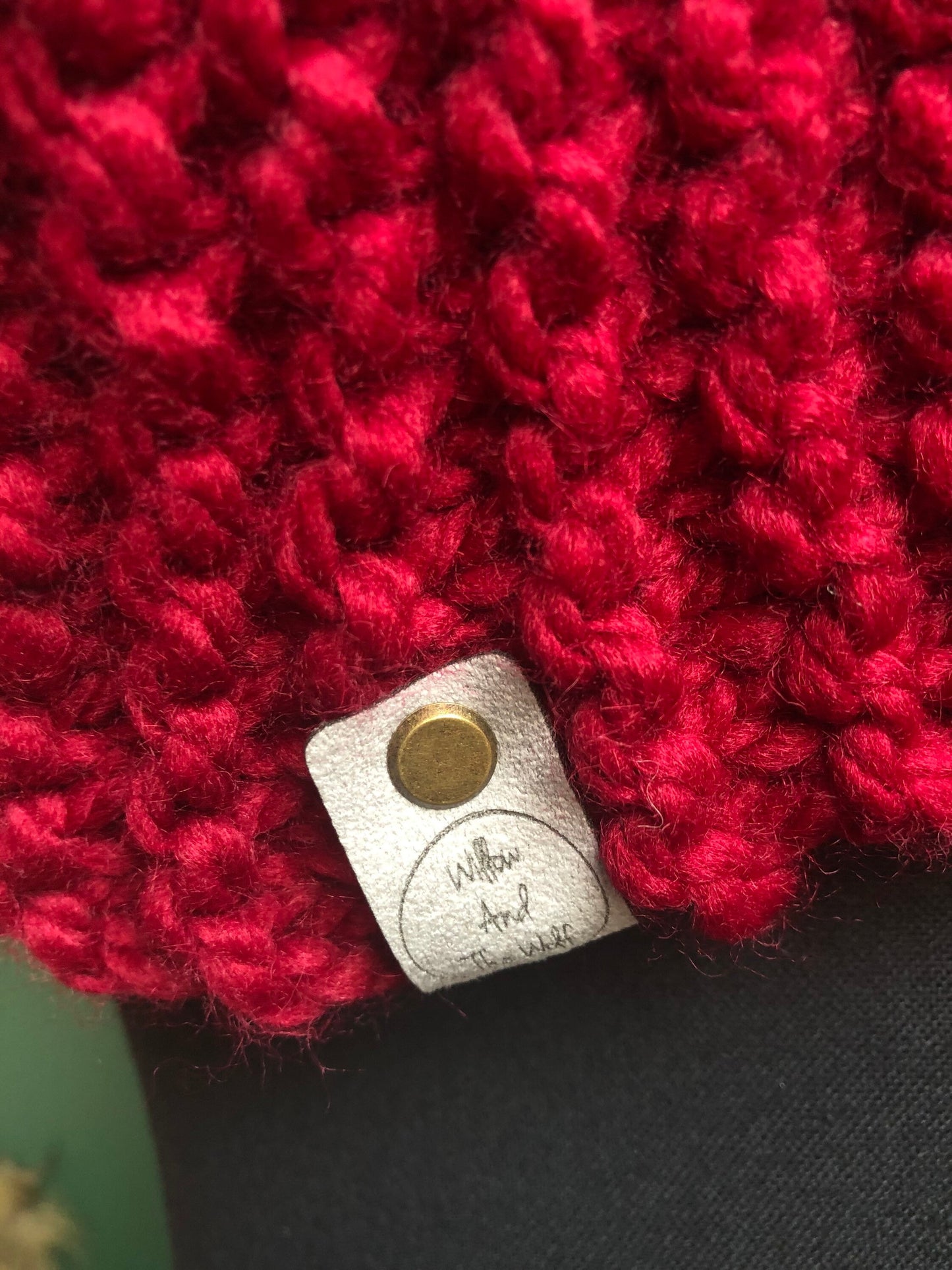 Cherry Red Knit Scarf. Red Oversized Infinity Scarf. Cranberry Chunky Knit Scarf. Gift for Me. Women's Accessories. Winter Accessories.