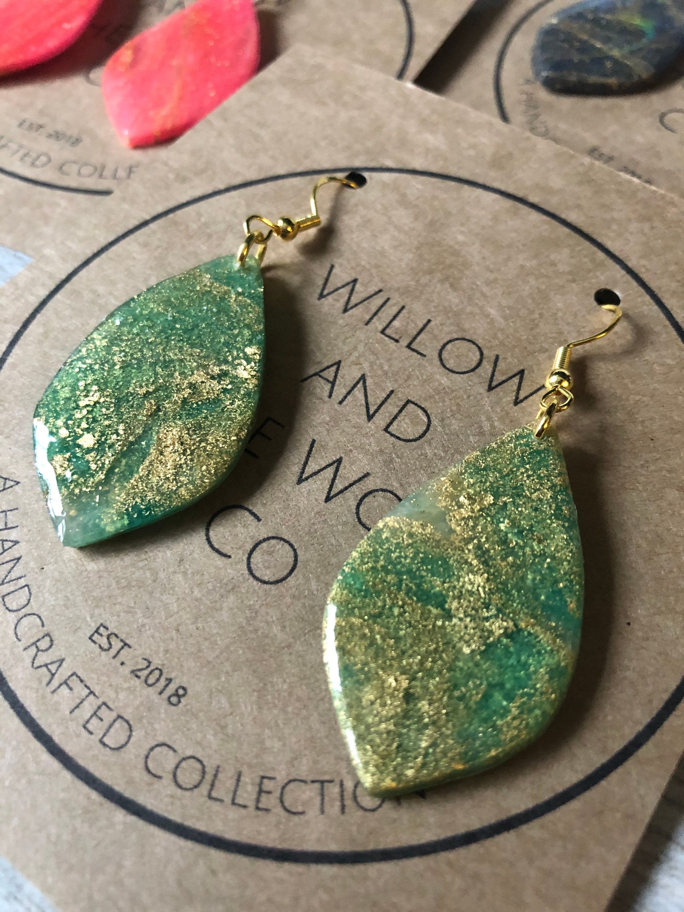 Faux shop stone earrings