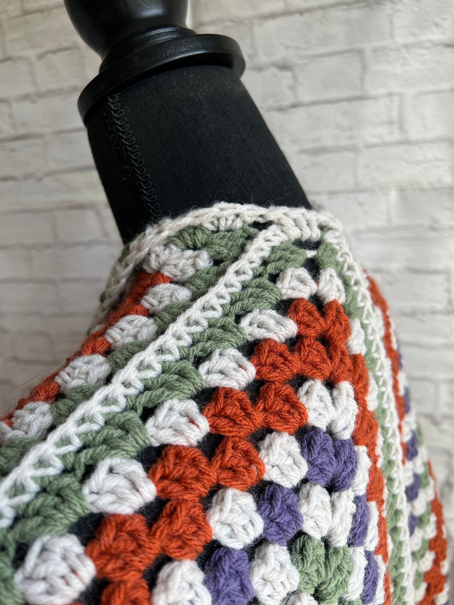 Fall Hexi Cardigan. Granny Square Sweater. Multicolor Fall Sweater.